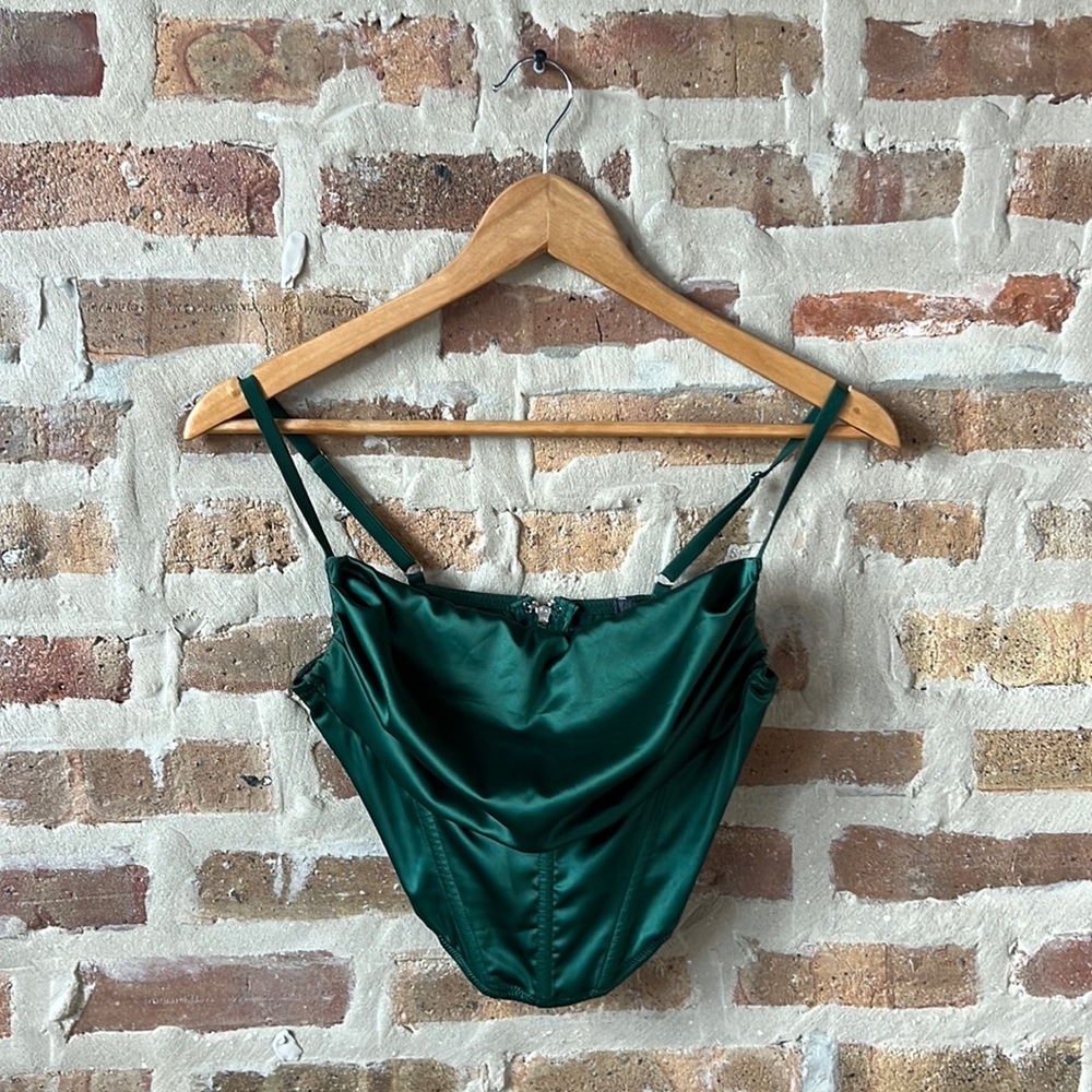 Urban Outfitters Forest Green Corset Top